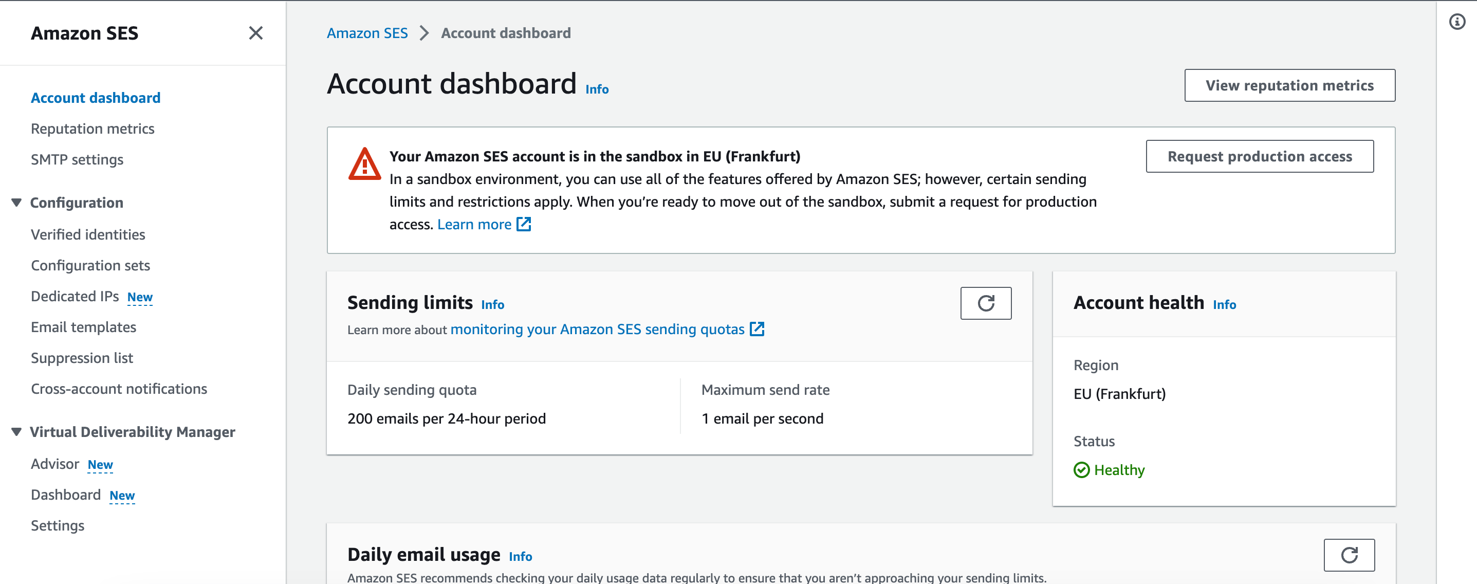 SES Dashboard