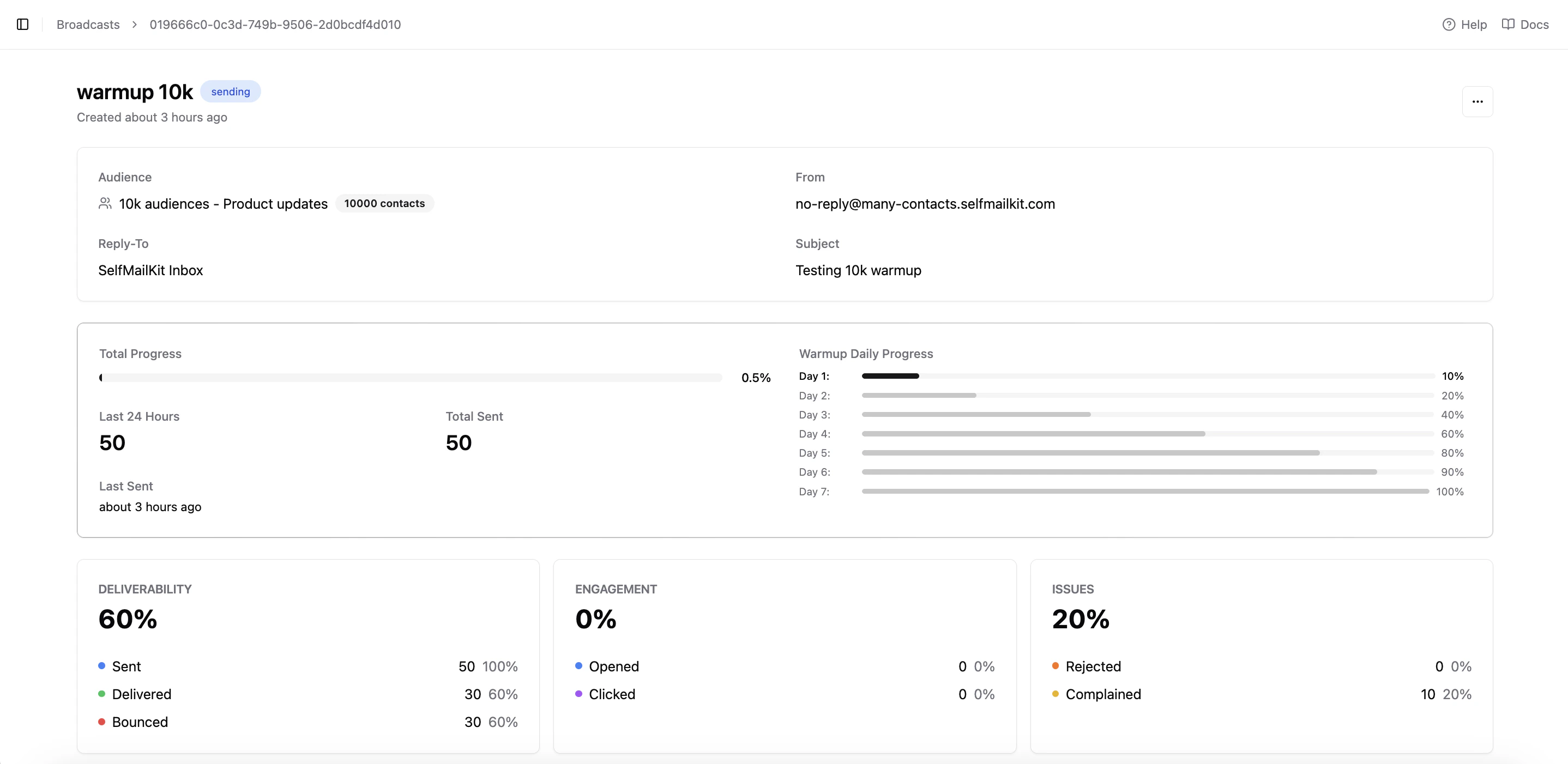 Broadcast Progress