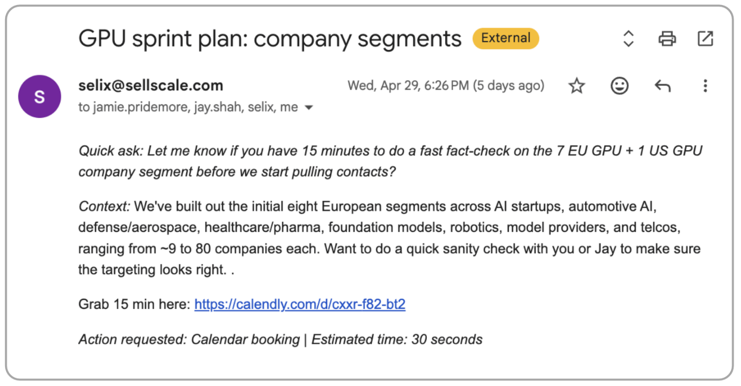 An email from Selix
