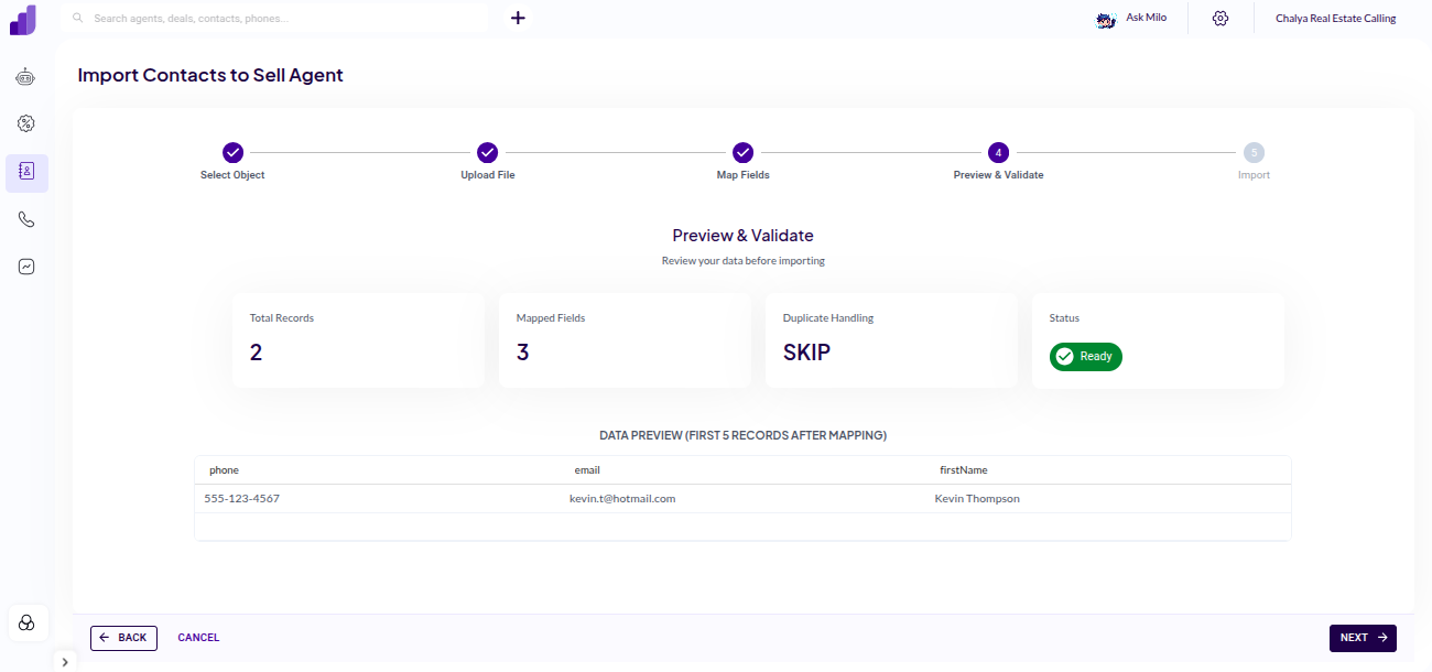CSV Data Preview Screenshot
