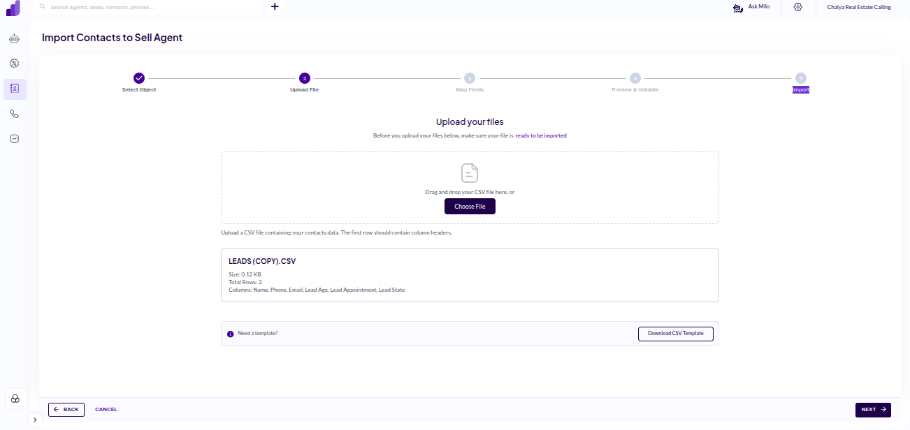 Upload File Screenshot