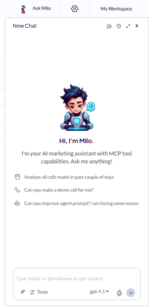 Milo AI Assistant Screenshot