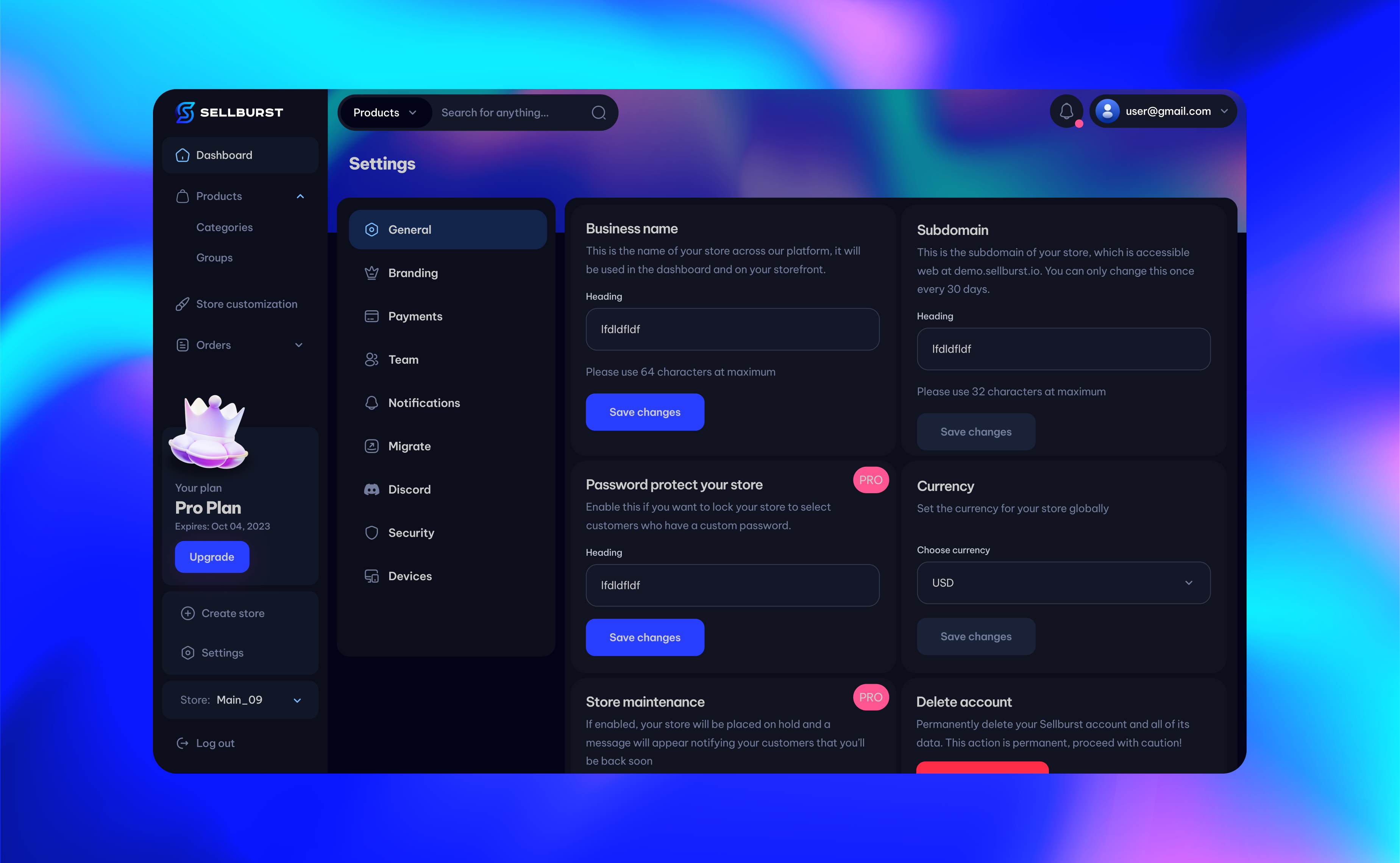Settings > Discord - Sellburst Docs