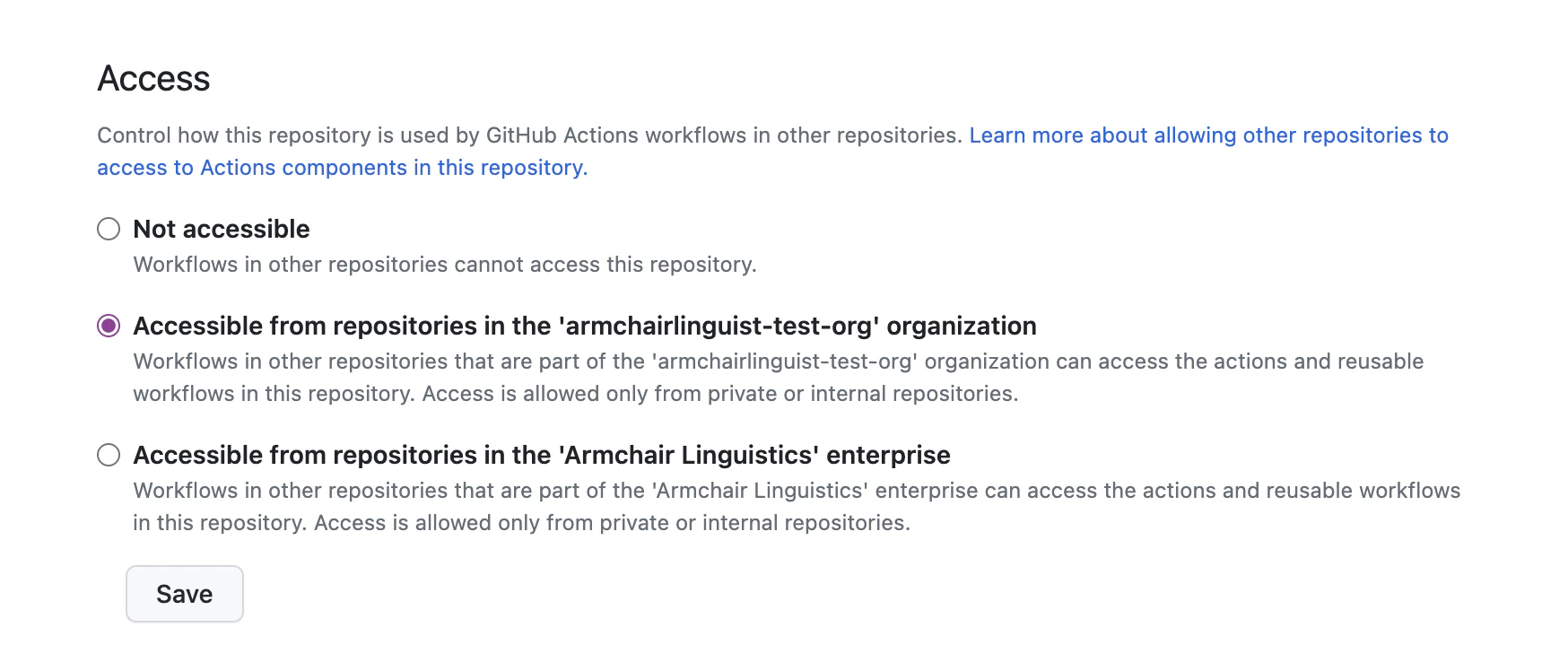 Repository workflow access