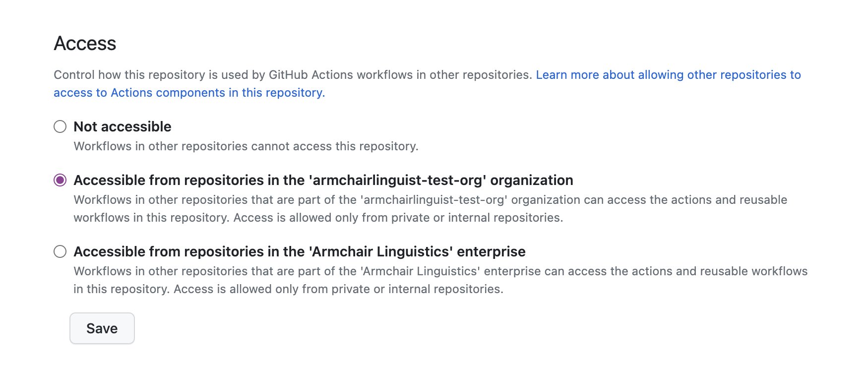 Repository workflow access
