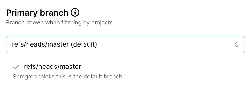 Primary branch selection
