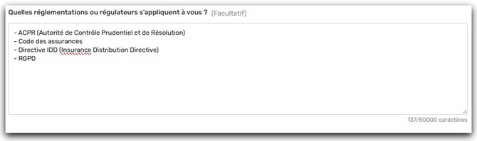 Réglementations et régulateurs agents