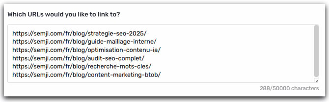 URLs internal linking agents