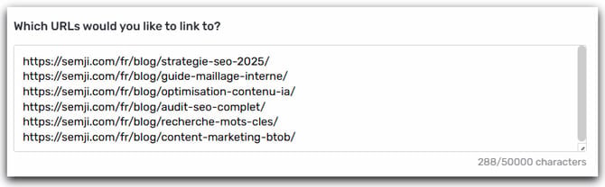 URLs internal linking agents