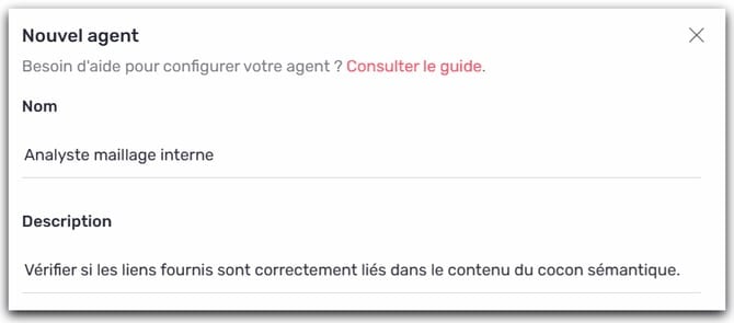 nom description agent maillage interne