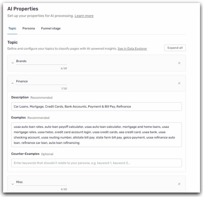 TOpic AI Properties