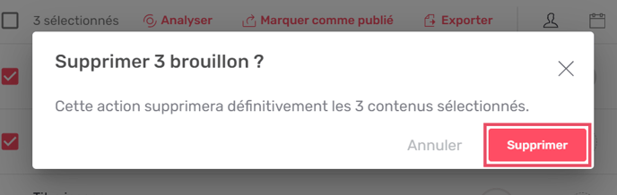message confirmation suppression