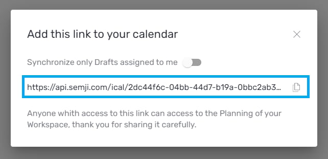 add link calendar