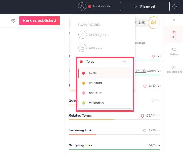 status editor