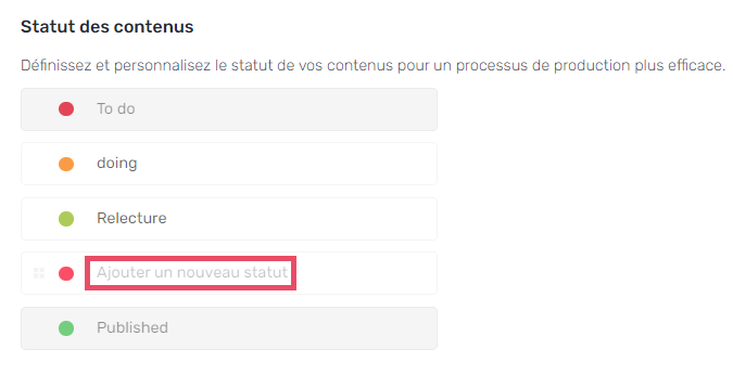 ajouter statut