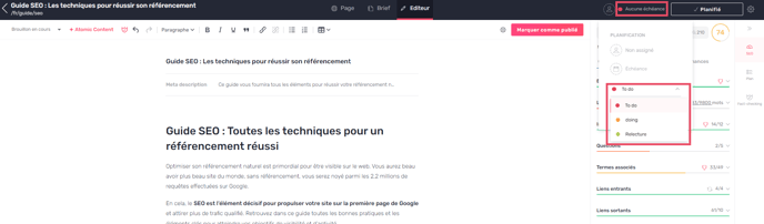 statut éditeur