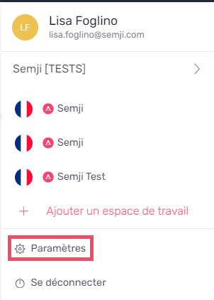 paramètres