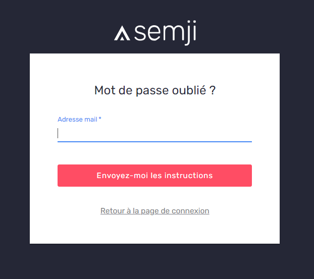 mdp oublié 