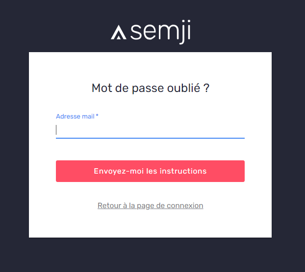 mdp oublié