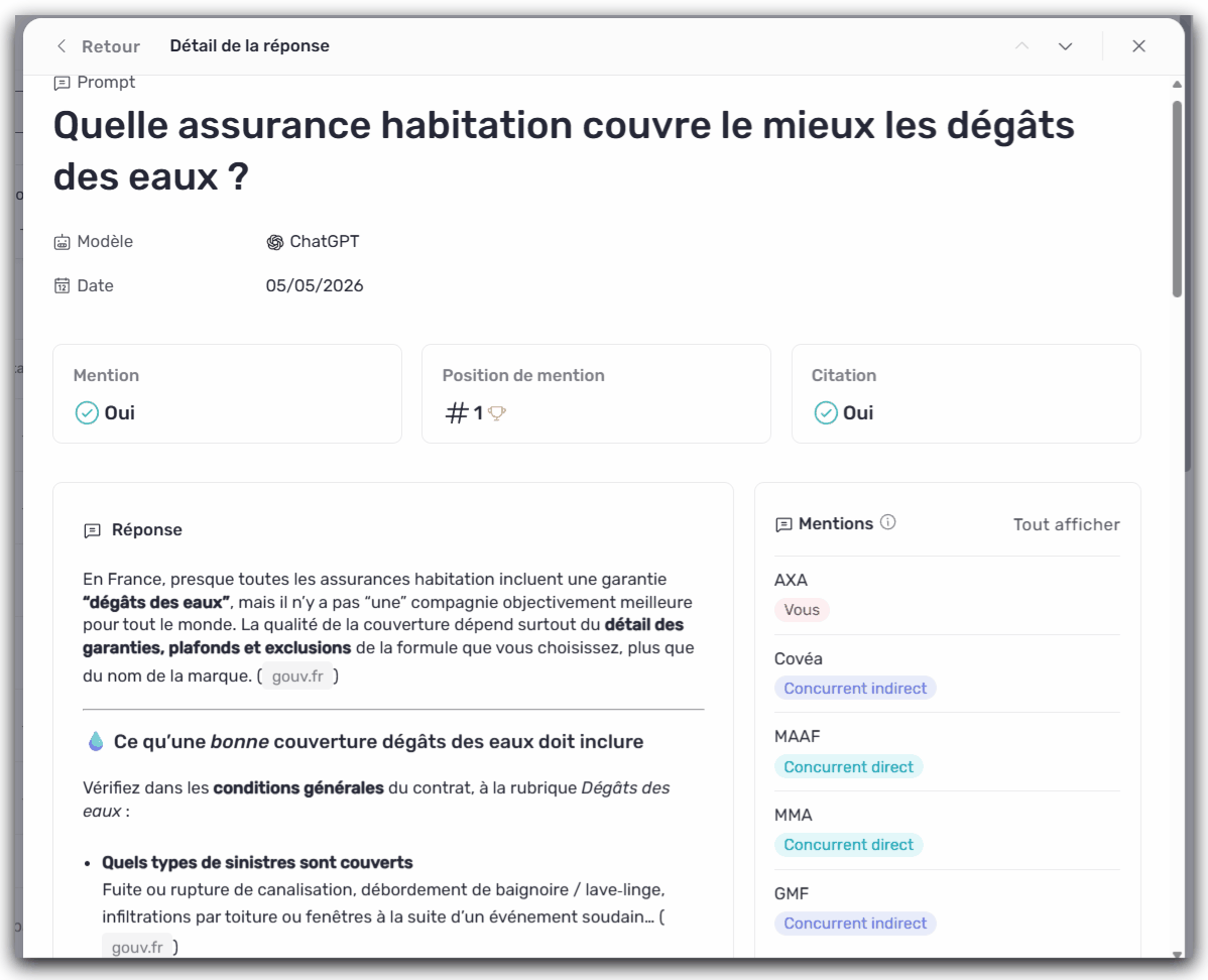 detail reponse vue du prompt