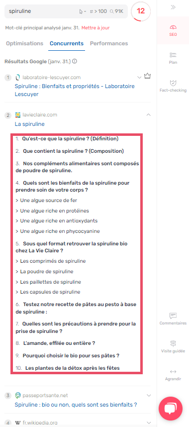 plan concurrence
