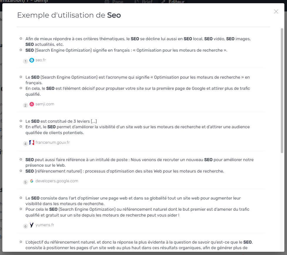 Exemple d'usage