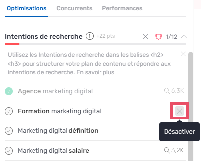 désactiver reco