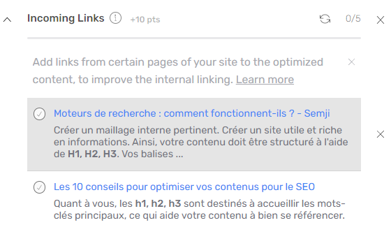 incoming link
