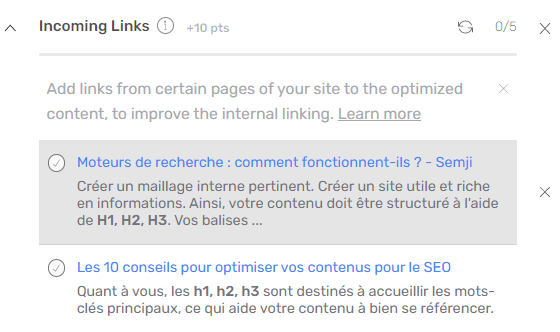incoming link