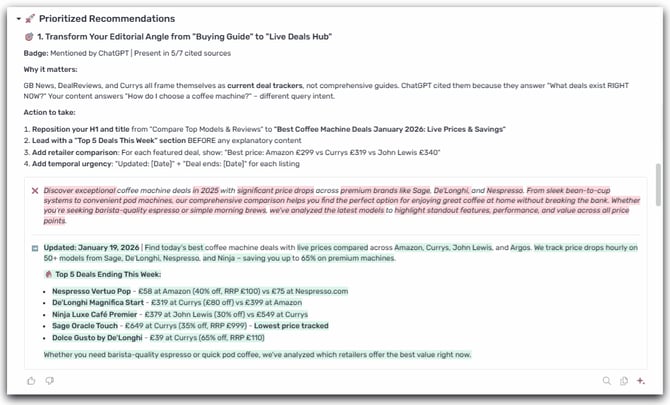 GEO Expert recommandations