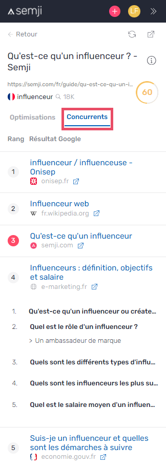 concurrents extension