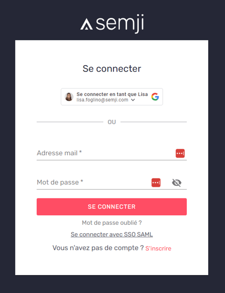 connexion à Semji