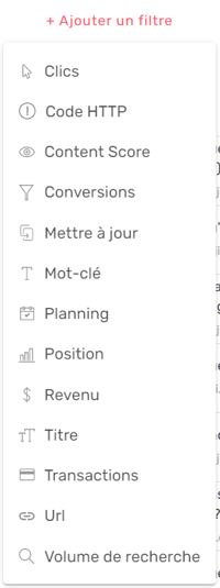 filtre pages