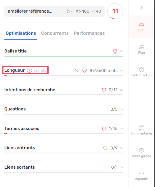 longueur reco