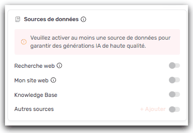 désactiver recherche web
