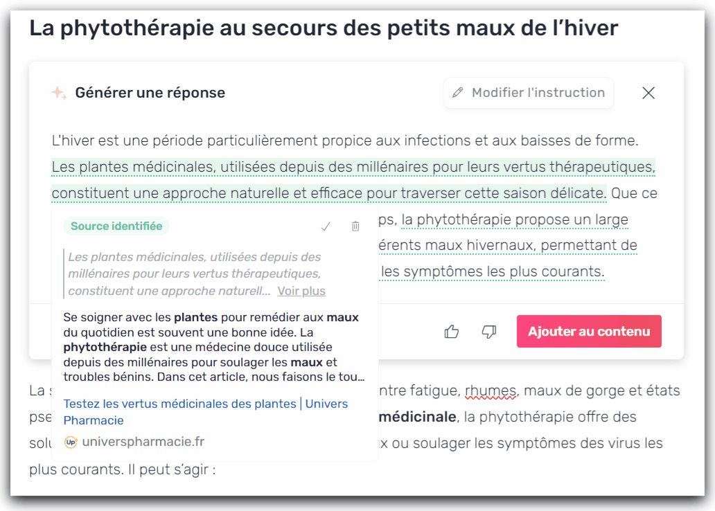 Indicateur vert