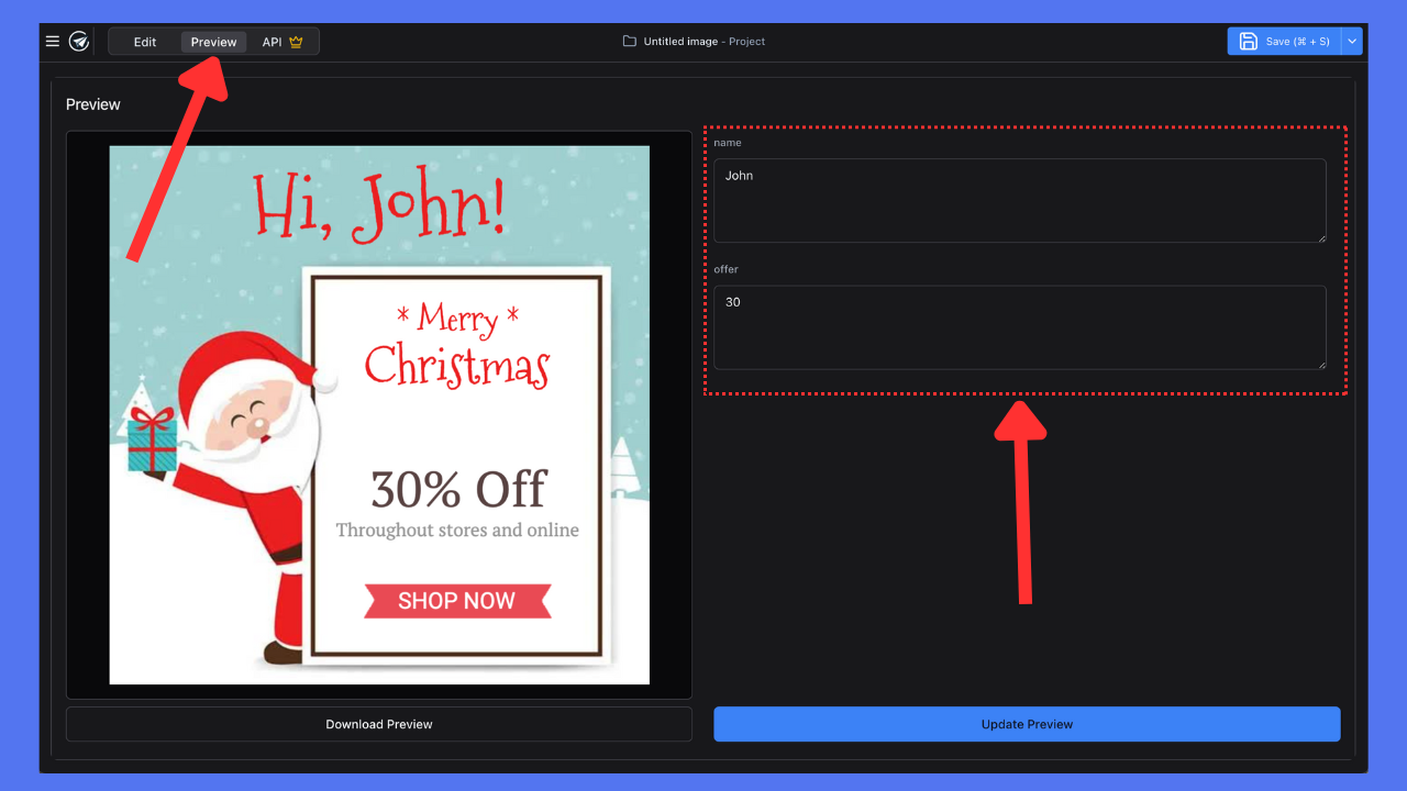 Preview tab selected inside the editor