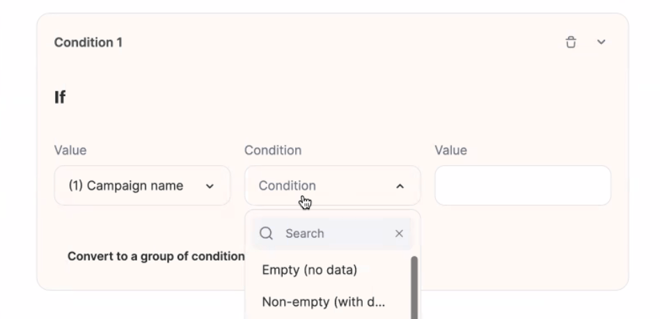 Filter condition on Campaign name in Sendspark