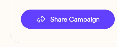 Purple Share Campaign button in Sendspark dynamic video