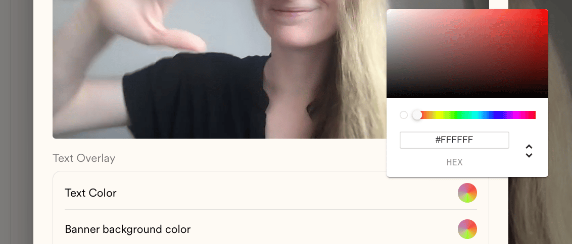 Customize video thumbnail color theme