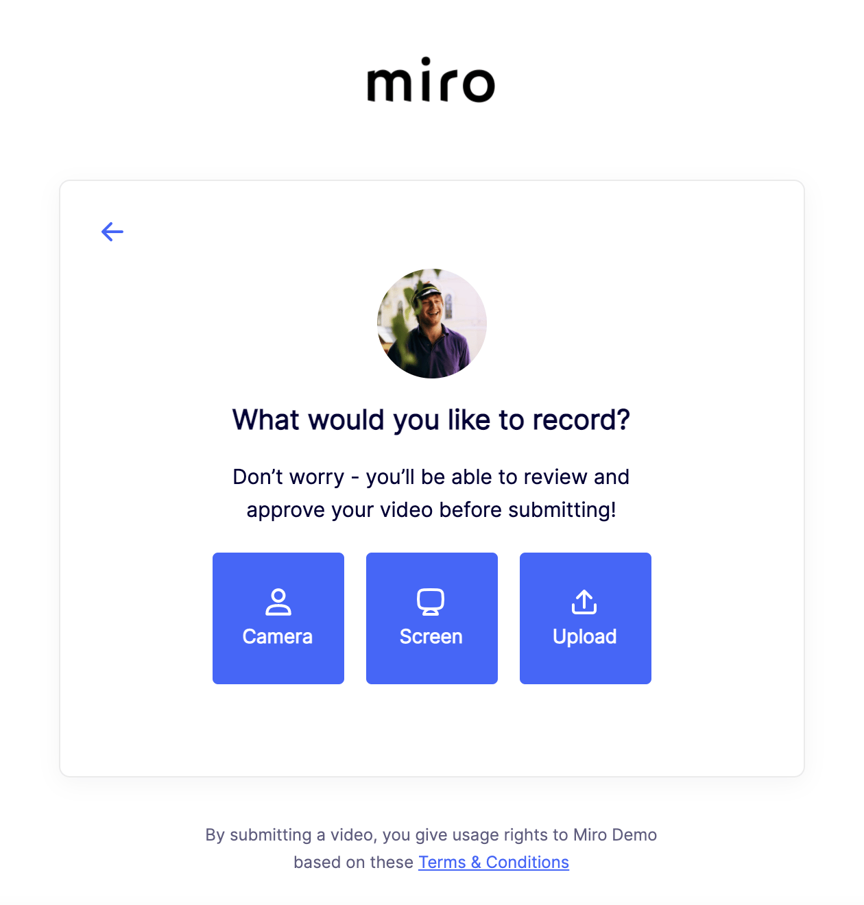Video request recording options