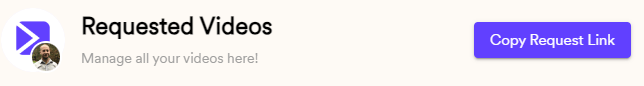 Copy request link button