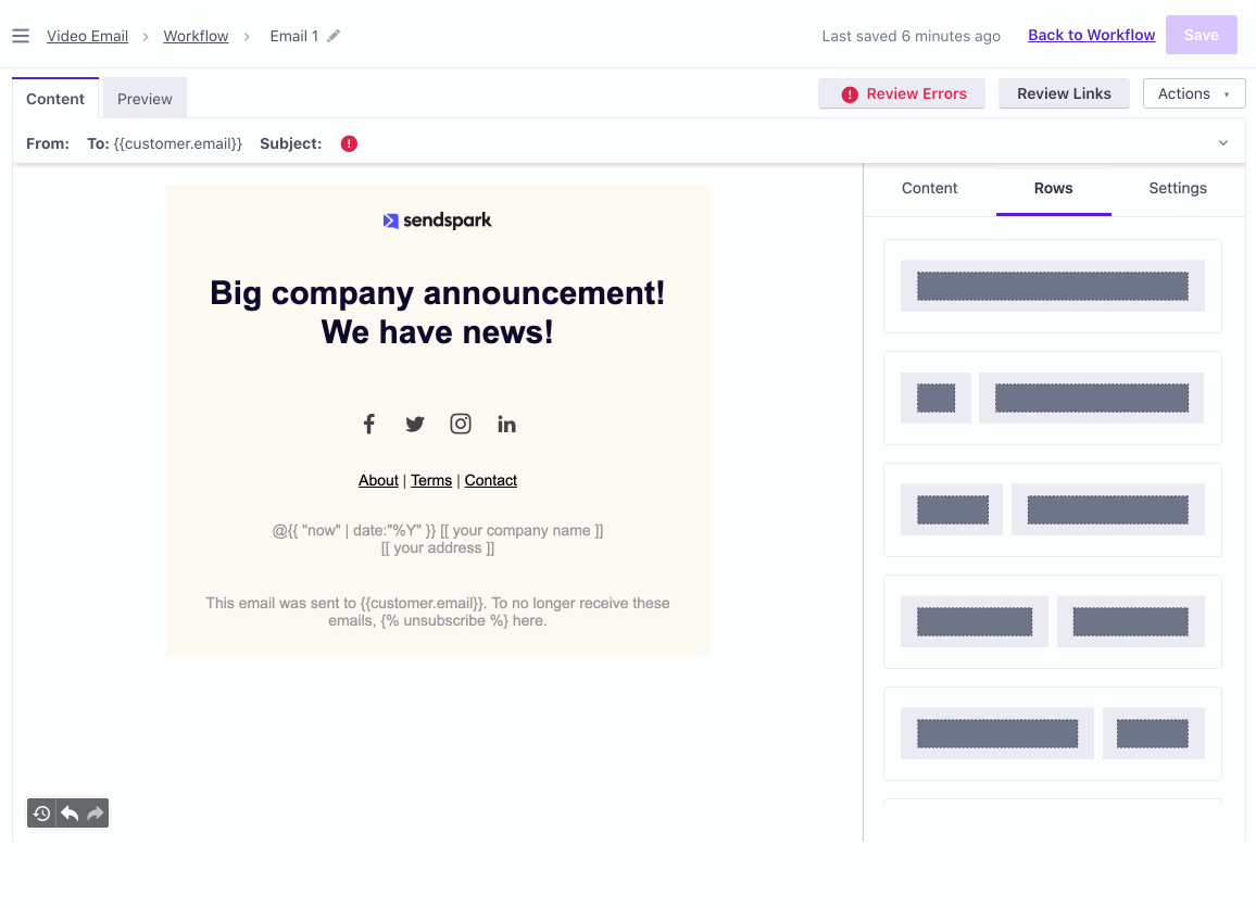 Drag Video Into Customer.io