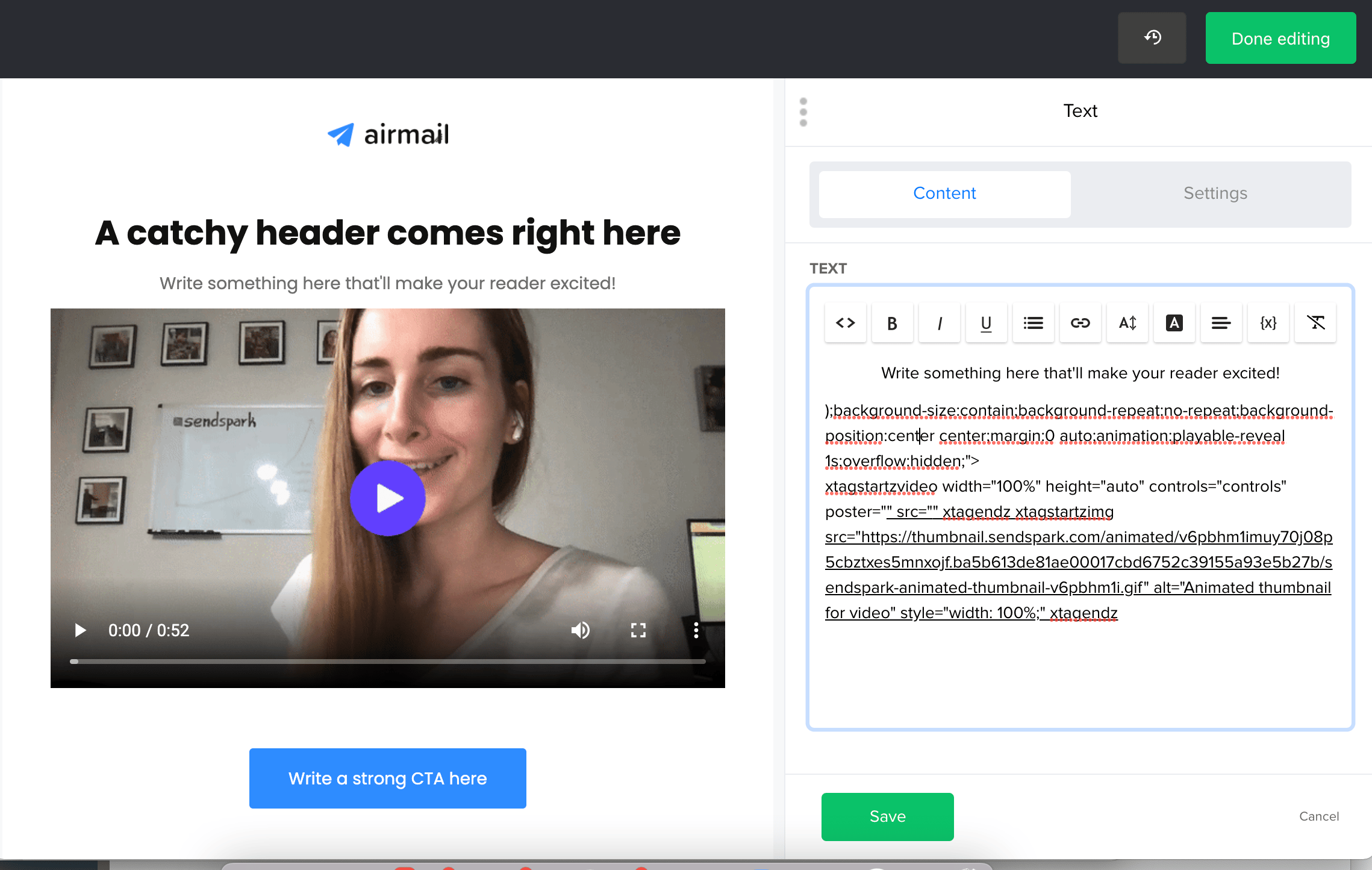 Embed Video in MailerLite