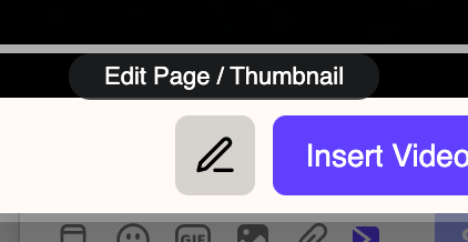 Sendspark video preview modal with Edit Page and Thumbnail customization button