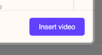 Insert Video button to add the recorded video to Zendesk message