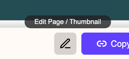 Edit Page Thumbnail button in video preview modal dialog