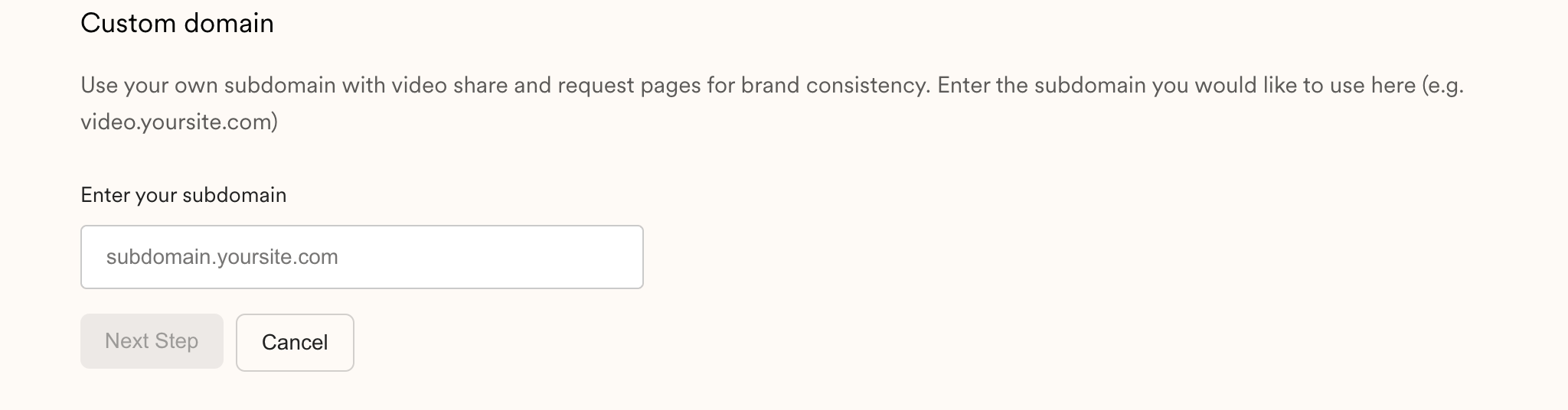 Add custom domain