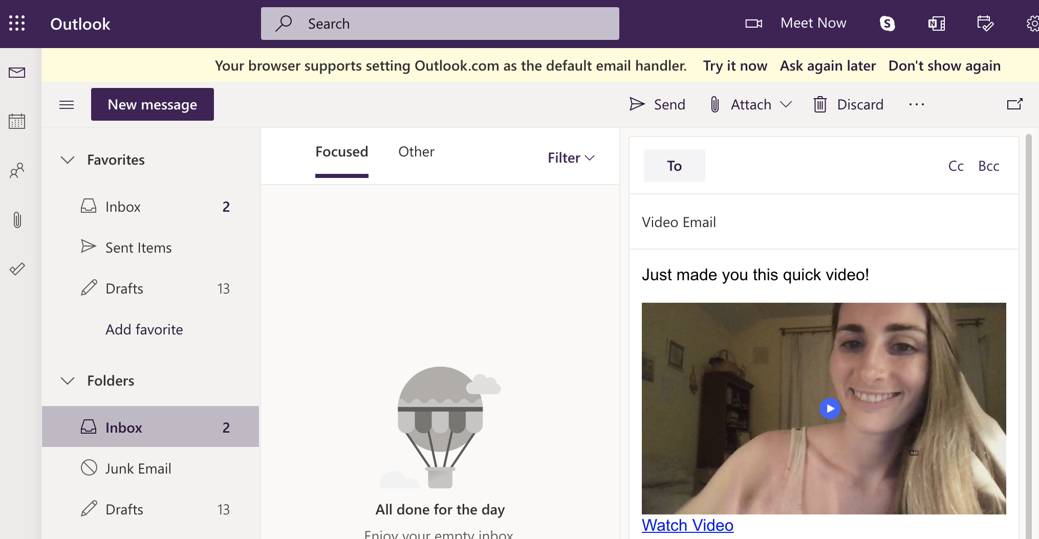 Outlook Email Draft
