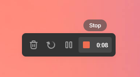 Toolbar stop button